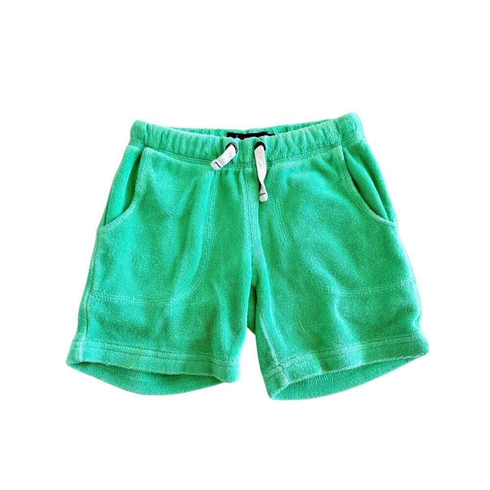 Comfy Mini Boden Boys' Green Toweling Shorts - Size 5